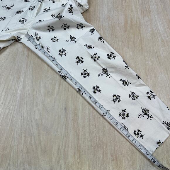 NWT LOFT Cropped Marisa Fit Floral Garden Elegance Cottagecore Boho Pants 6 - Picture 13 of 16